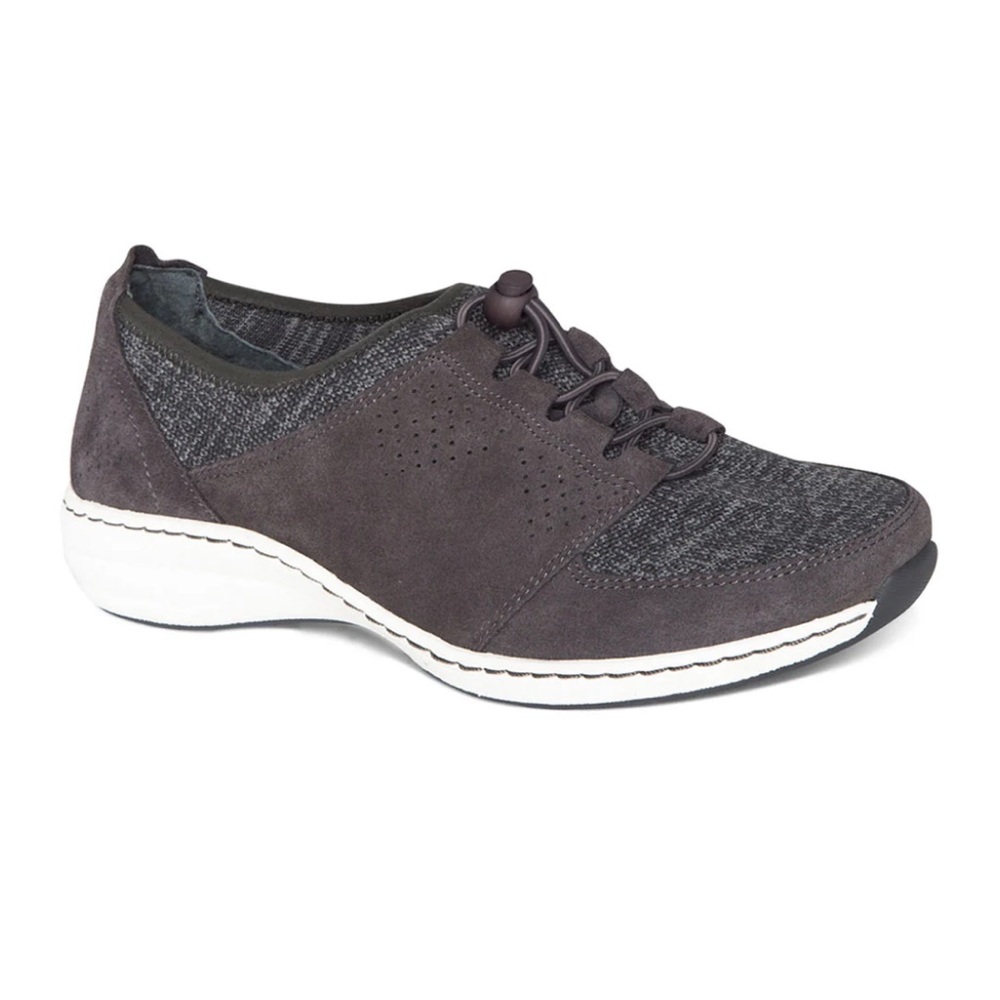 Aetrex Women’s Casey Bungee Slip On - Charcoal - 10